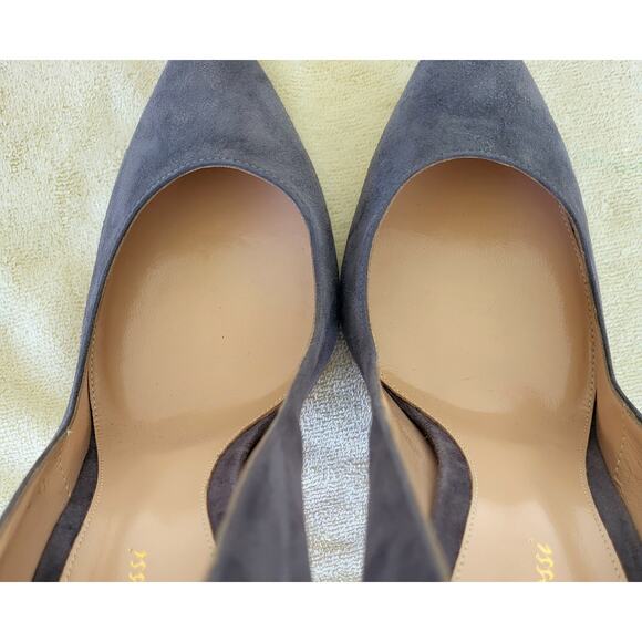 Gianvito Rossi Ellipsis Gray Suede $800 Pumps 105mm Heels NWOT EU 41 US 9 1/2 - Picture 9 of 16